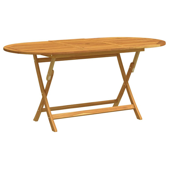 Table pliable de jardin 160x85x75 cm bois d'eucalyptus massif
