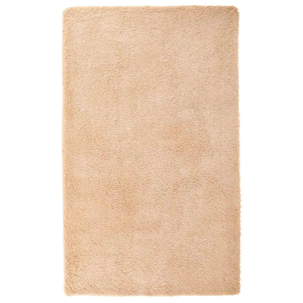 Tapis shaggy à poils longs navarra beige 80x150 cm polyester