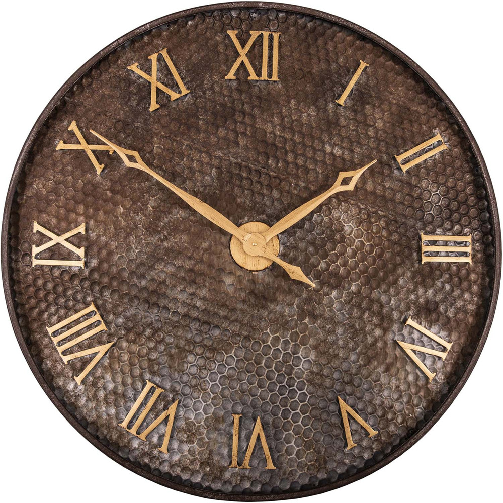 Pendule industrielle ronde en fer 80 cm
