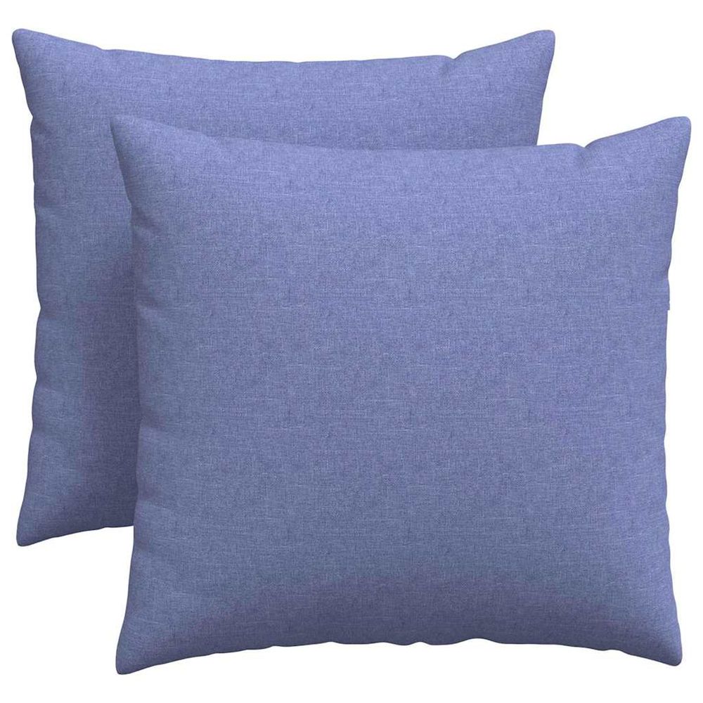 Coussins de canapé 2 pc tissu bleu denim 45 x 45 cm
