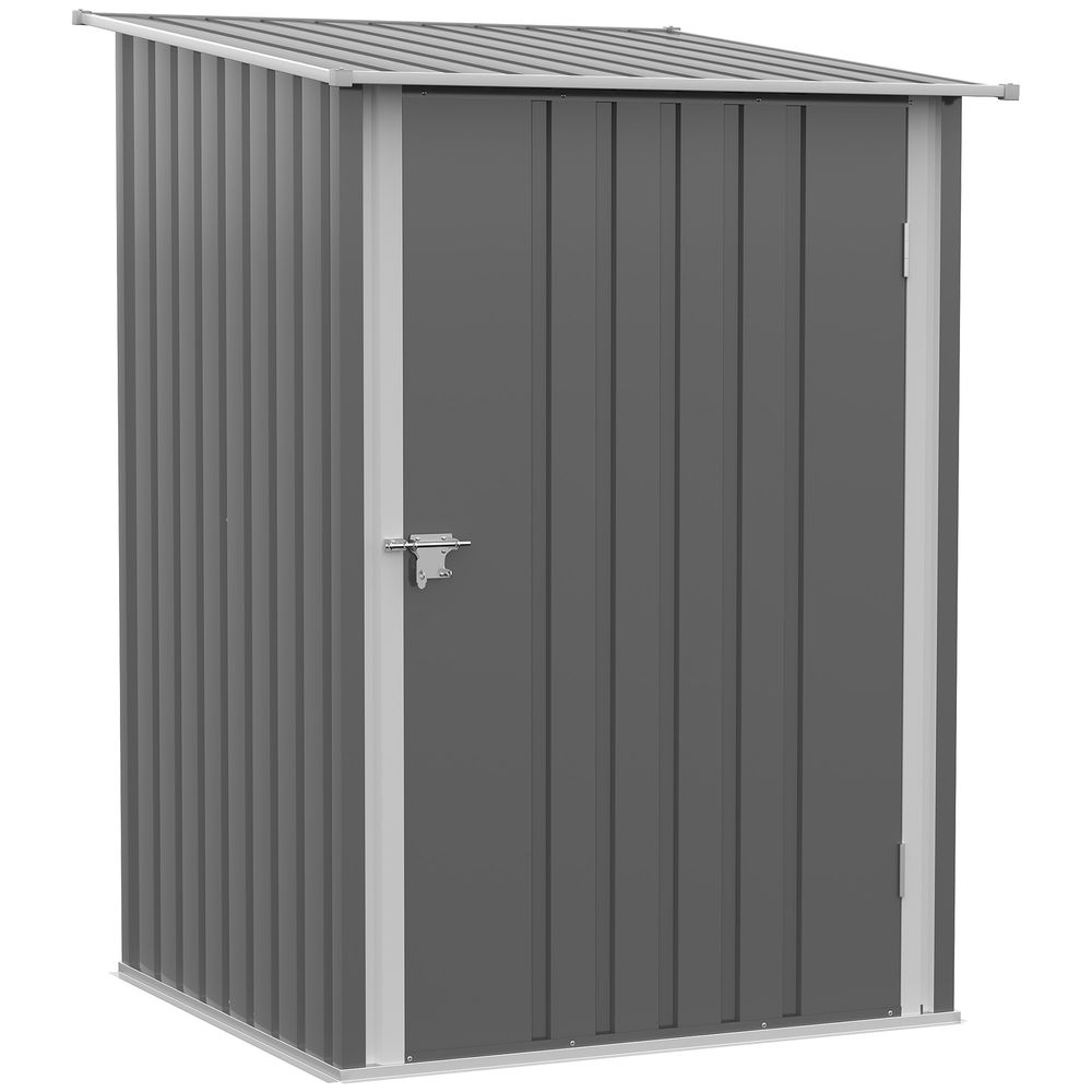 Abri de jardin acier gris 100 x 103 x 160 cm rangement sécurisé extérieur - comfortxl outdoor living
