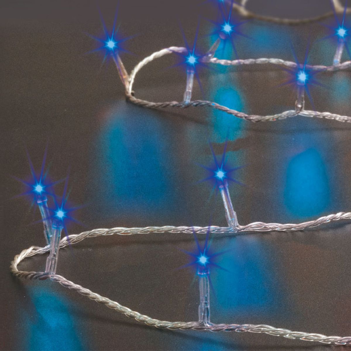 Guirlande lumineuse 10 mètres 100 led bleu et 8 jeux de lumière