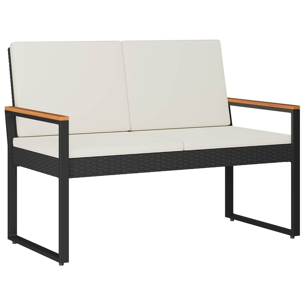 Banc extérieur 2 -seater 107 x 61 x 80 cm polyrotin