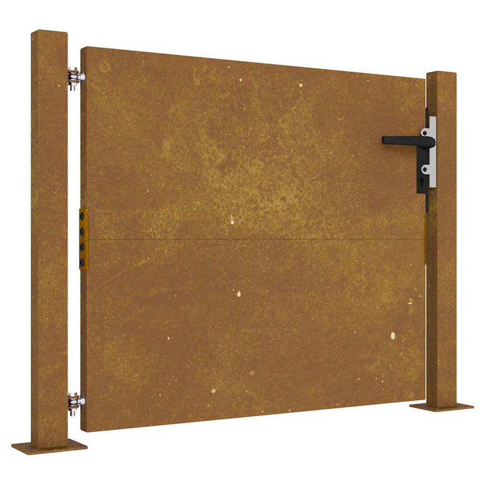 Portail de jardin 105x80 cm en acier corten