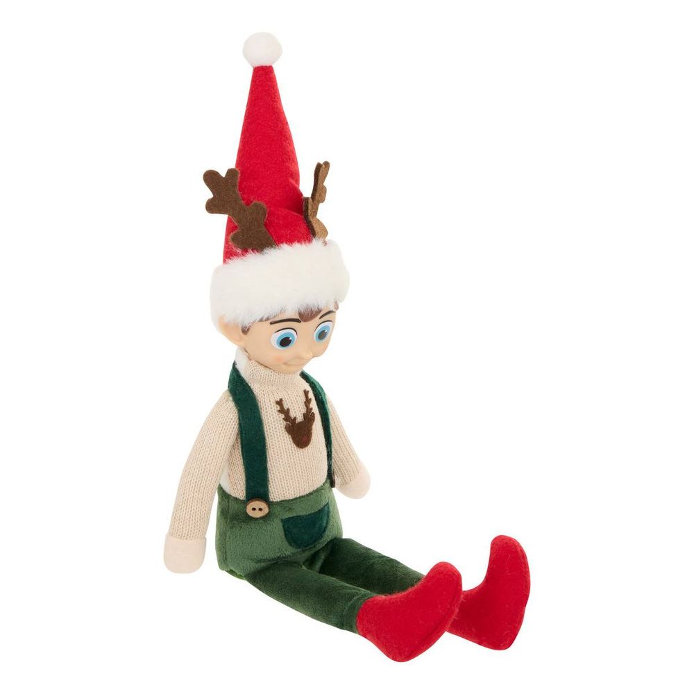 Peluche lutin saperli et popette vert h. 40 cm