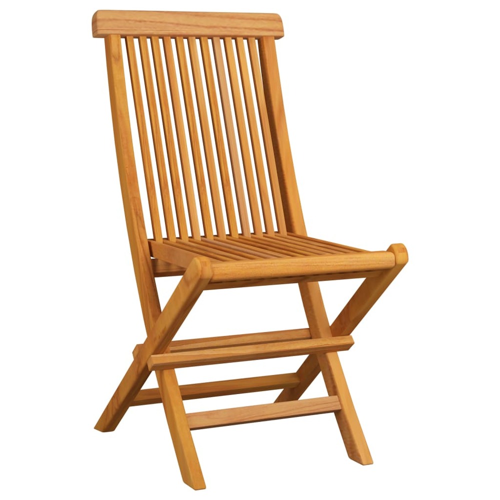 Chaises pliables de jardin 6 pcs bois de teck solide