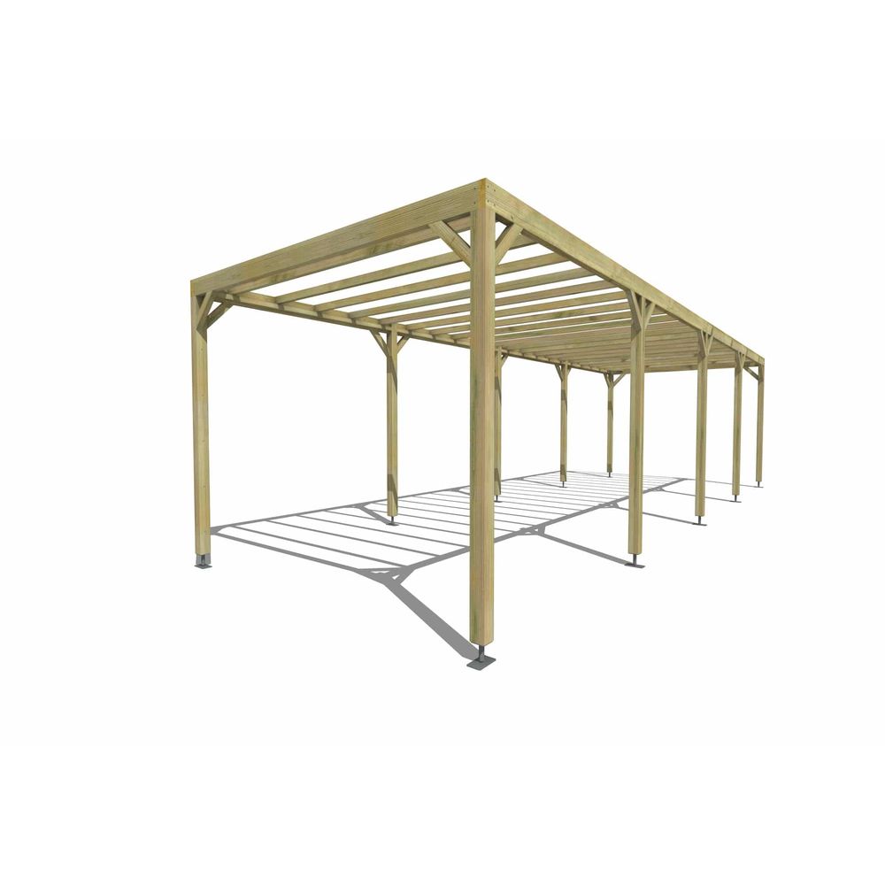 Pergola bois • 10m x 3m • indépendante • sens profondeur • livraison comprise