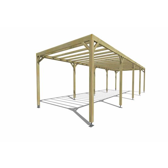 Pergola bois • 10m x 3m • indépendante • sens profondeur • livraison comprise