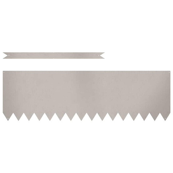 Bordure de pelouse 50 pcs marron 100 x 0.05 x 20 cm