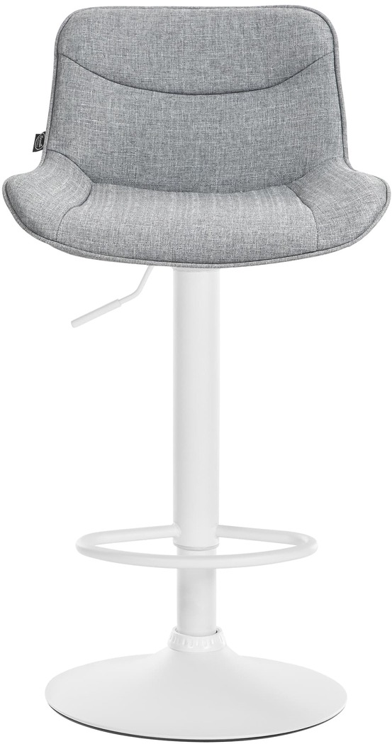 Tabouret de bar vonore tissu blanc