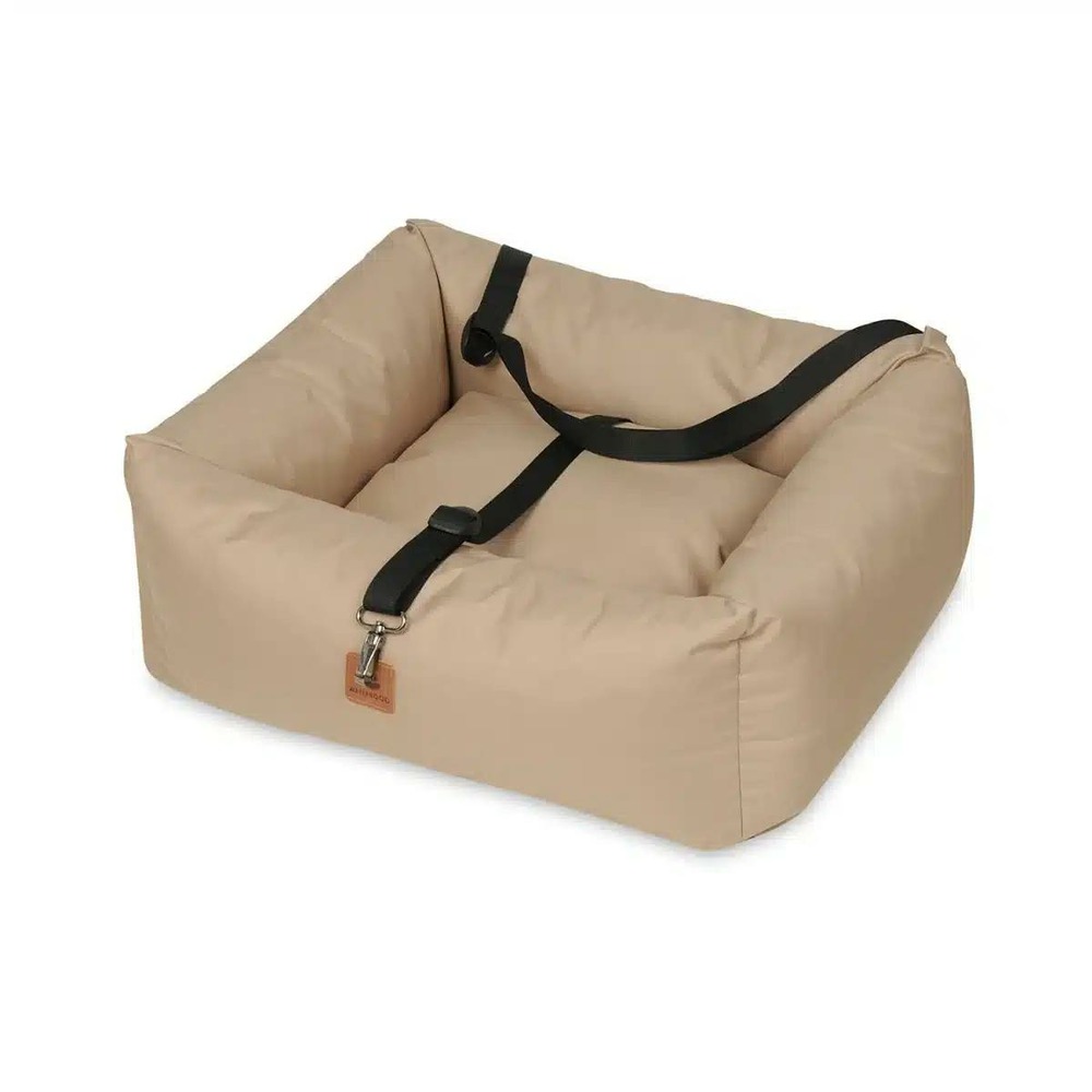 Animood - panier de transport pour chien taille : s, couleur : cappucino, matière : kodura