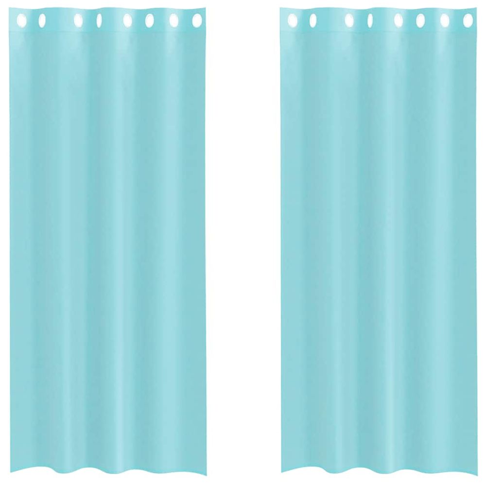 Rideaux en voile avec œillets 2 pcs turquoise