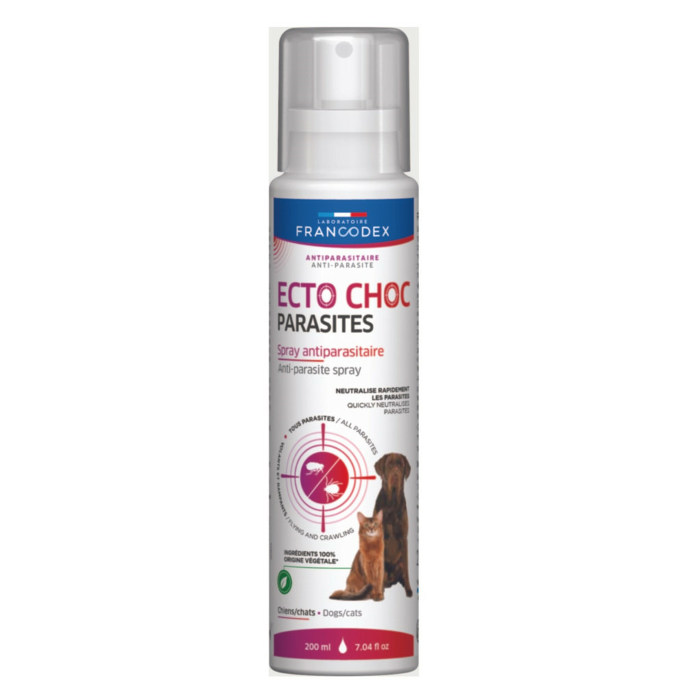 Ecto choc 200 ml antiparasitaires pour chiens et chats