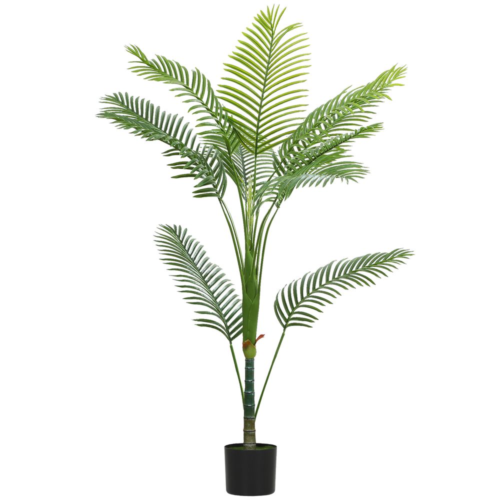 Palmier artificiel areca pe 150 cm vert pour maison et bureau sans entretien