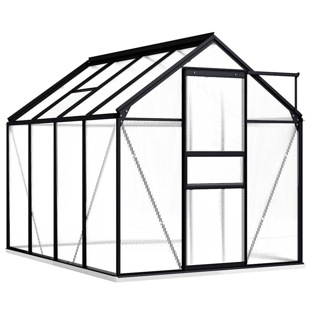 Serre avec cadre de base anthracite aluminium 4,75 m²