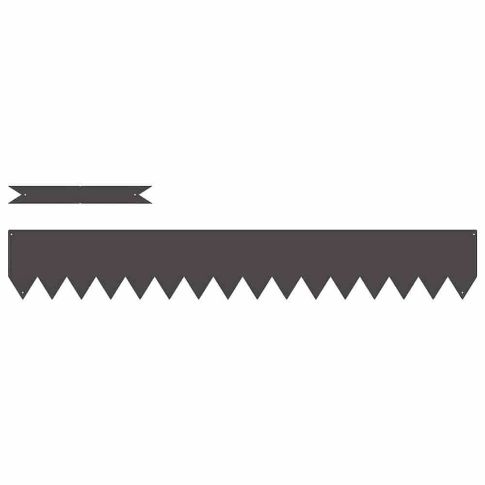 Bordure de pelouse 10 pc 100 x 0,05 x 15 cm noir