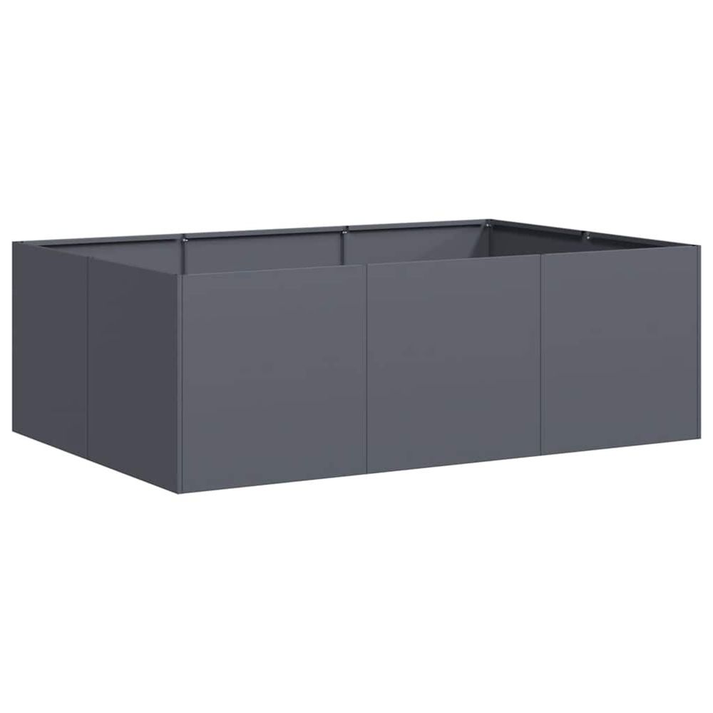 Jardinière d'extérieur anthracite 120x80x40 cm acier