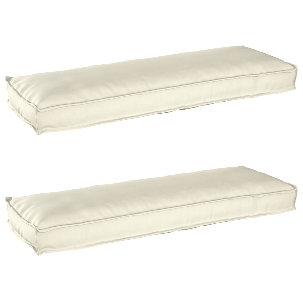 Set de coussins de palette 2 pcs crème 120 x 40 x 8 cm