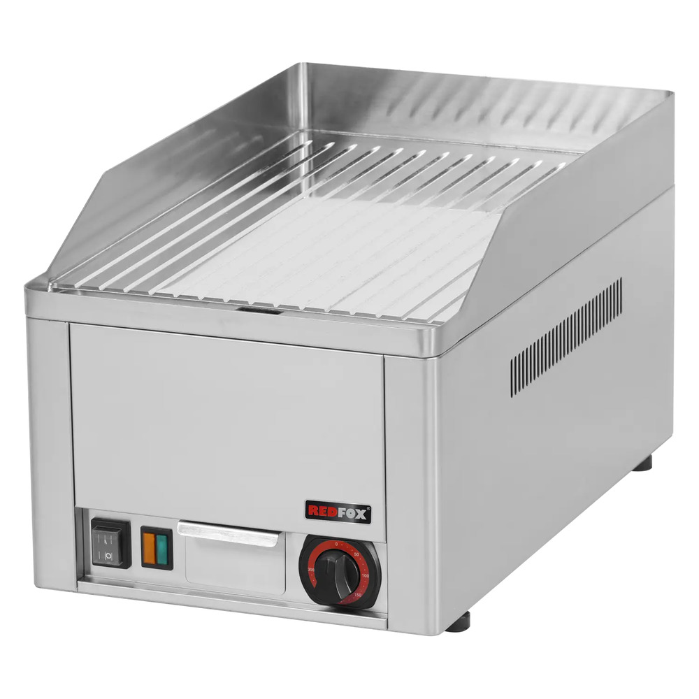 Plaque de cuisson 32x48 électrique chromée nervurée top 230 v ftrc 30 e - redfox
