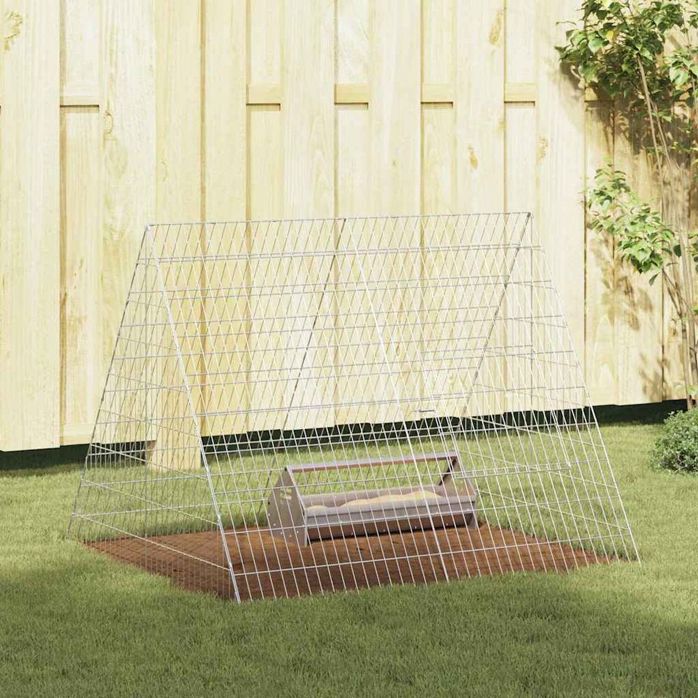Cage poules acier galvanisé compacte habitat sécurisé terrasse 110cm