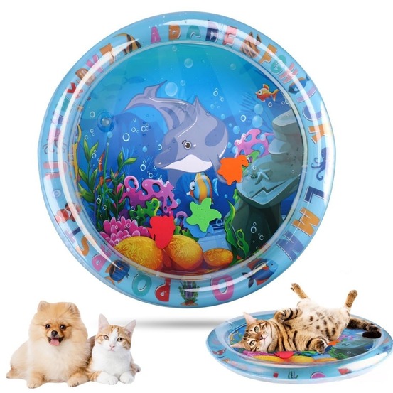 Coussin d'eau- lit pour chat jouets gonflables--diamètre 60cm