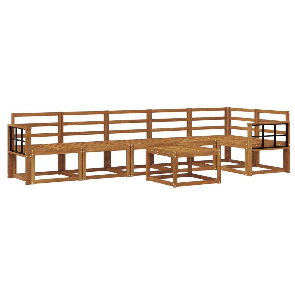 Ensemble de canapés d'extérieur 7 pcs naturel