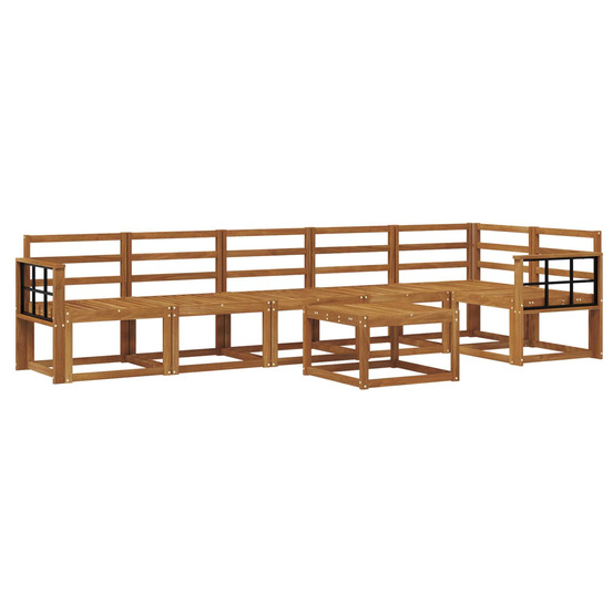 Ensemble de canapés d'extérieur 7 pcs naturel