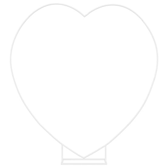 Arche de mariage blanc 195 x 35 x 211 cm acier