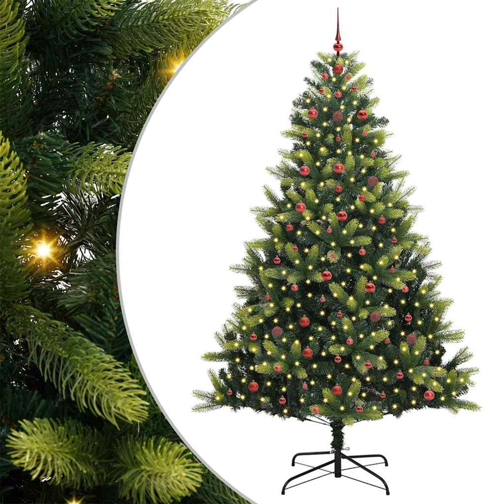 Arbre de noël artificiel en silicone flexible 300 leds 240 cm