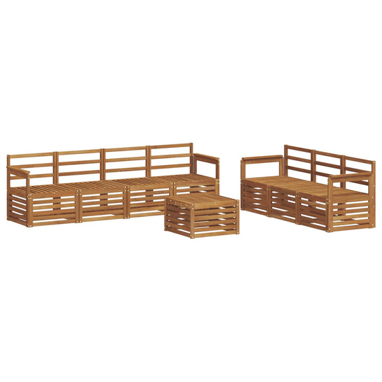 Ensembles de canapés 8 pcs naturel bois d'acacia massif