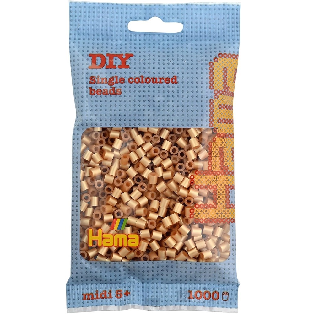 Sachet 1000 perles plastique midi or