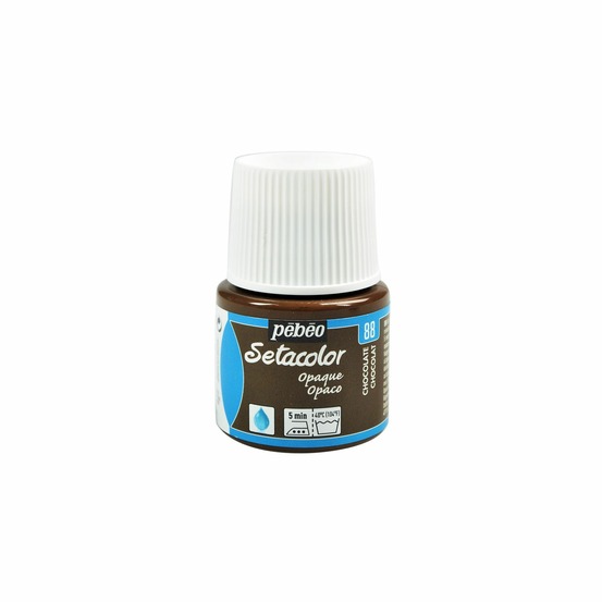 Peinture textile setacolor opaque - chocolat - 45 ml