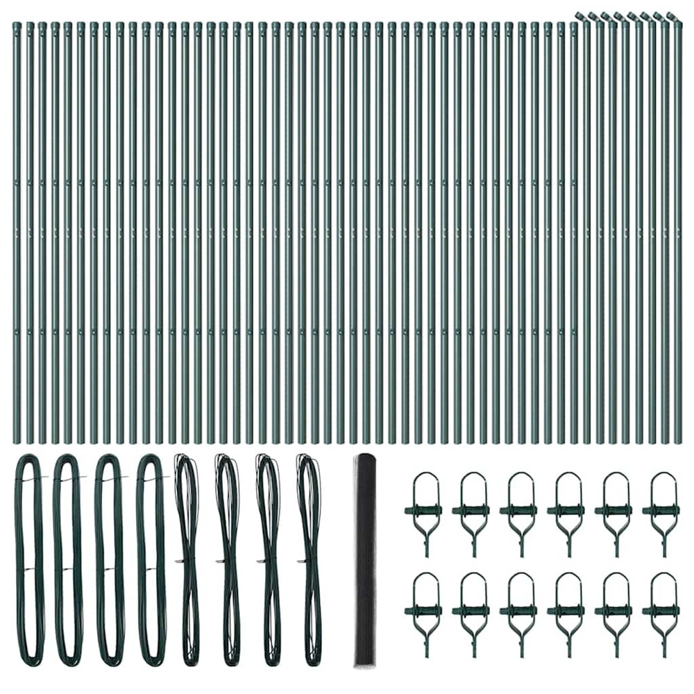 Poteau de clôture. Gris 100 x 1,6 m (maille de 36 mm)