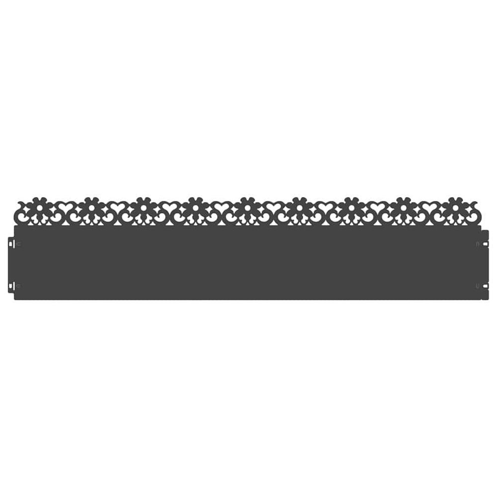 Bordures de pelouse 30 pc 103 x 0,05 x 22 cm acier noir