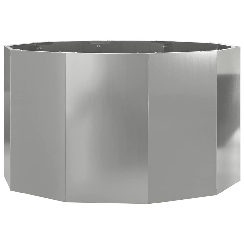 Jardinière d'extérieur argent 90 x 90 x 50 cm acier galvanisé