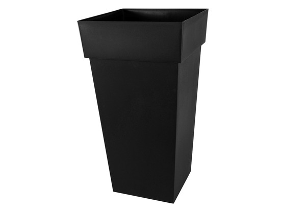 Pot de fleur carré toscane 43 x h.80 cm - anthracite