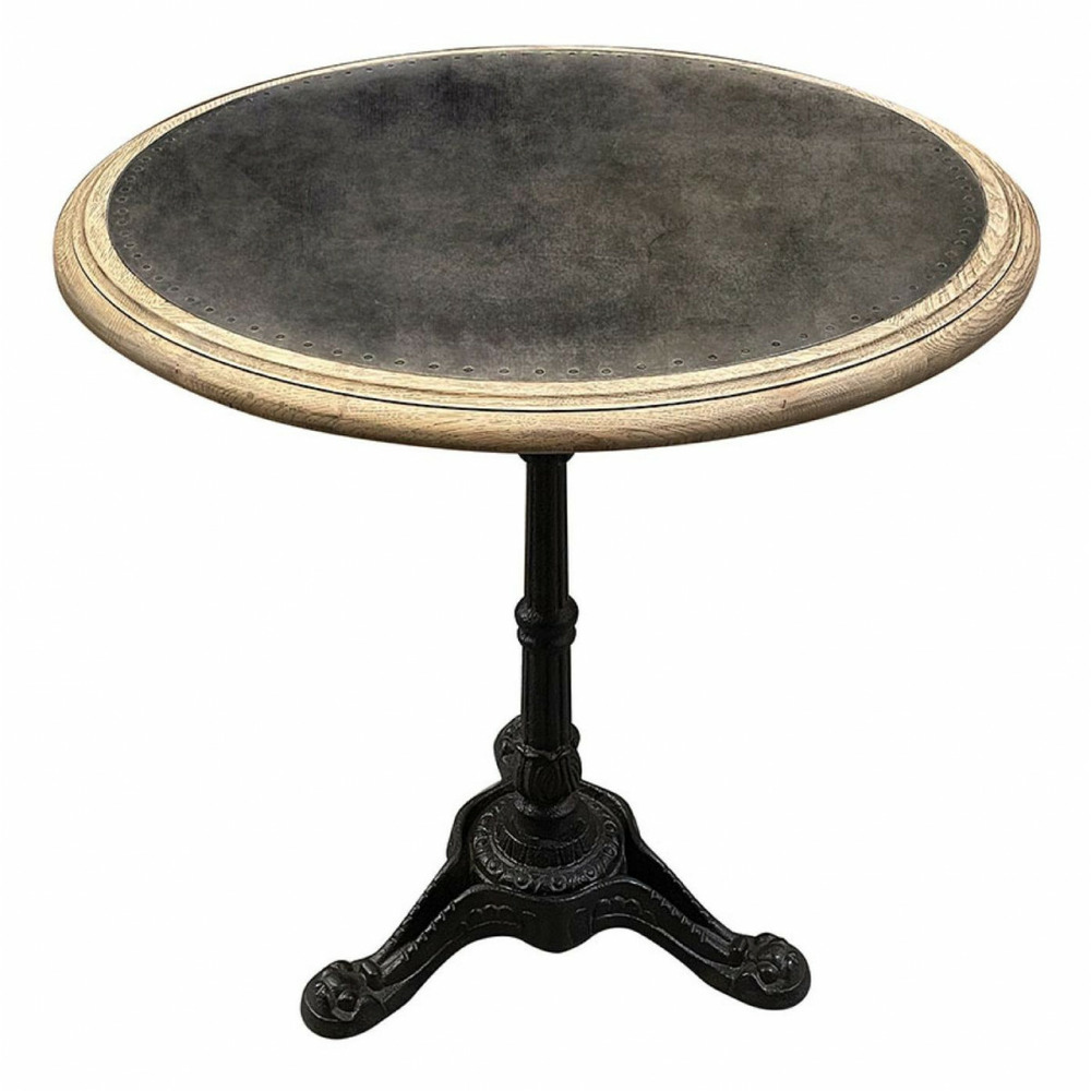 Table ronde plateau en métal métal marron - bistrot interior's