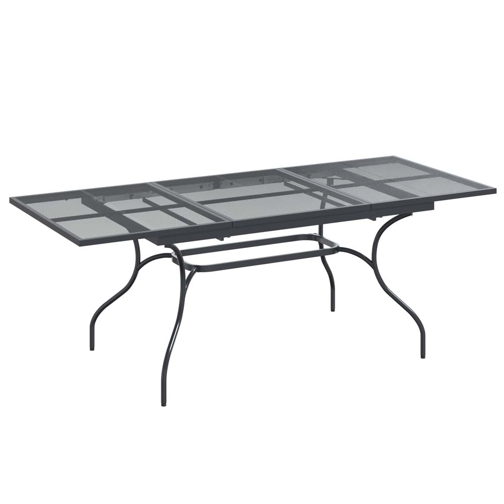 Table de salle à manger en maille extensible anthracite