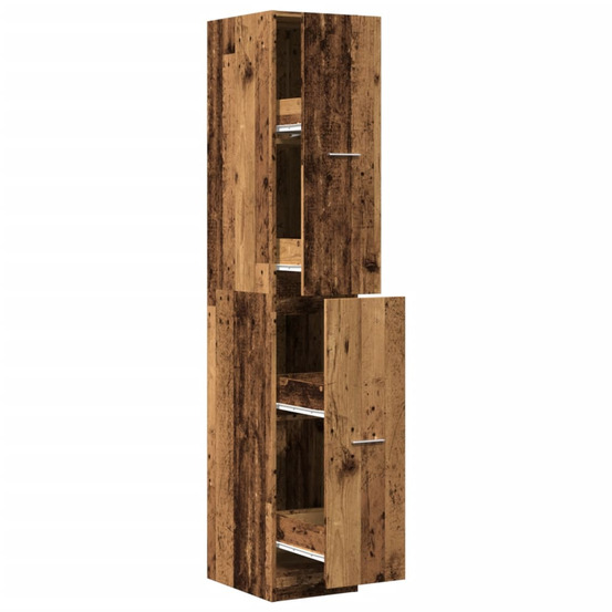 Armoire d'apothicaire vieux bois 30x41x174,5 cm bois ingénierie