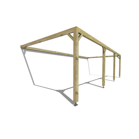 Pergola bois • 9m x 4m • adossée • cadre simple • livraison comprise
