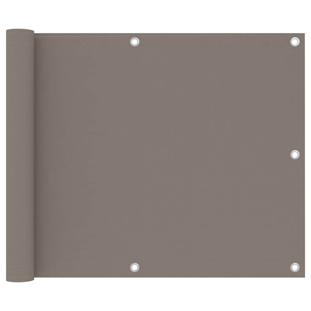 Écran de balcon taupe 75x600 cm tissu oxford