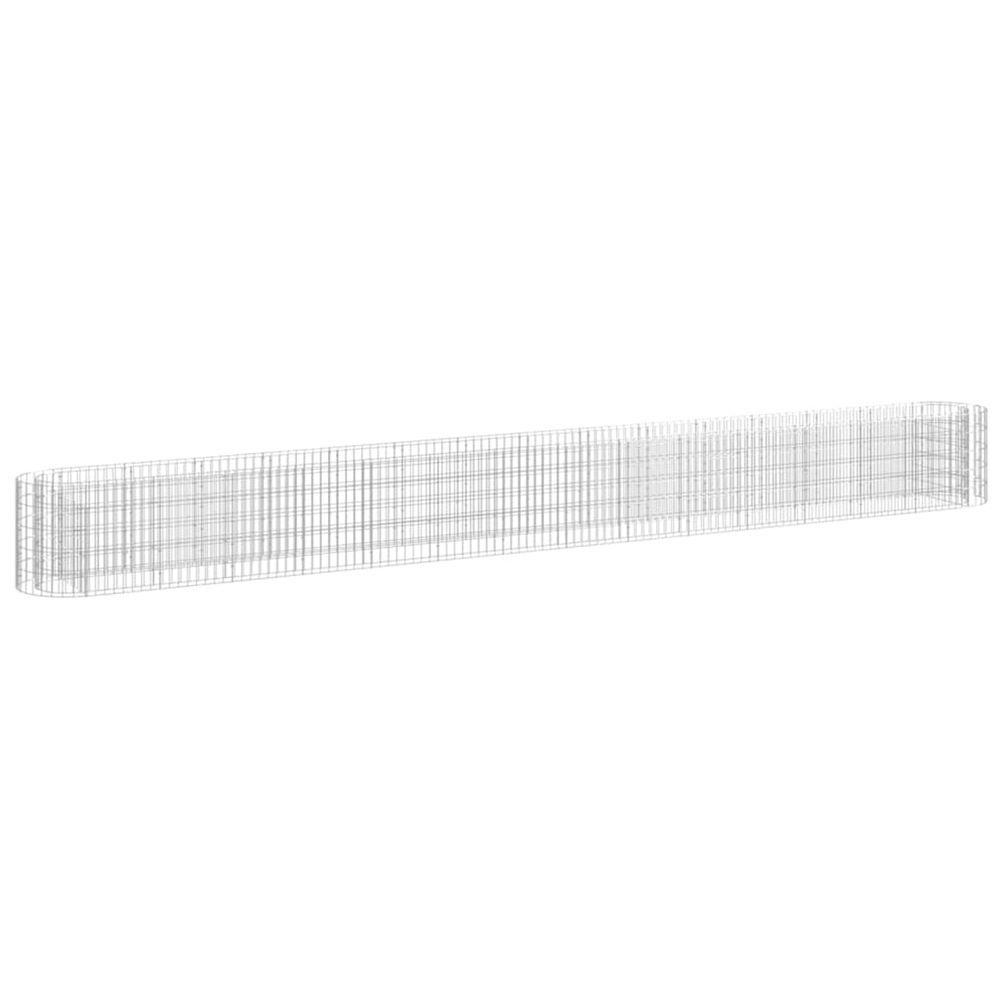 Lit surélevé à gabion fer galvanisé 540x50x50 cm