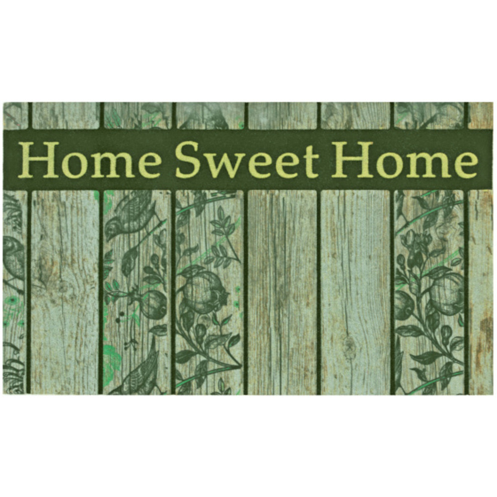 Paillasson caoutchouc recyclé 45 x 75 cm - sweet home - oiseaux