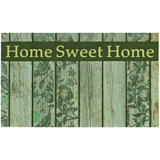 Paillasson caoutchouc recyclé 45 x 75 cm - sweet home - oiseaux