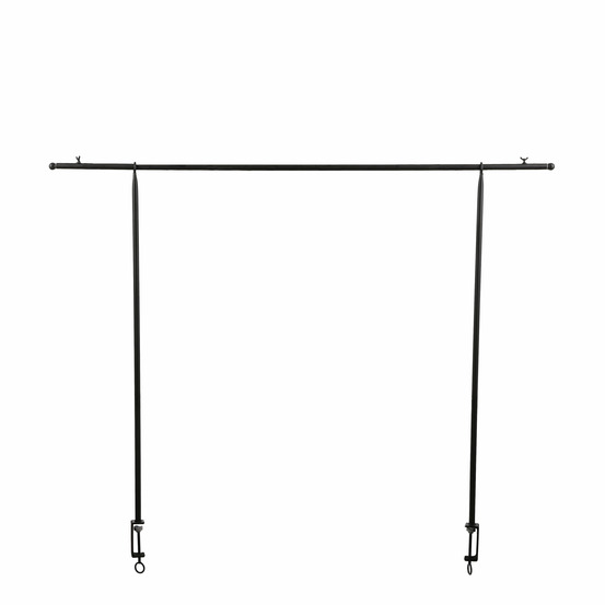 Mica decorations barre décorative extensible - h110 x l223-250 cm - métal - noir