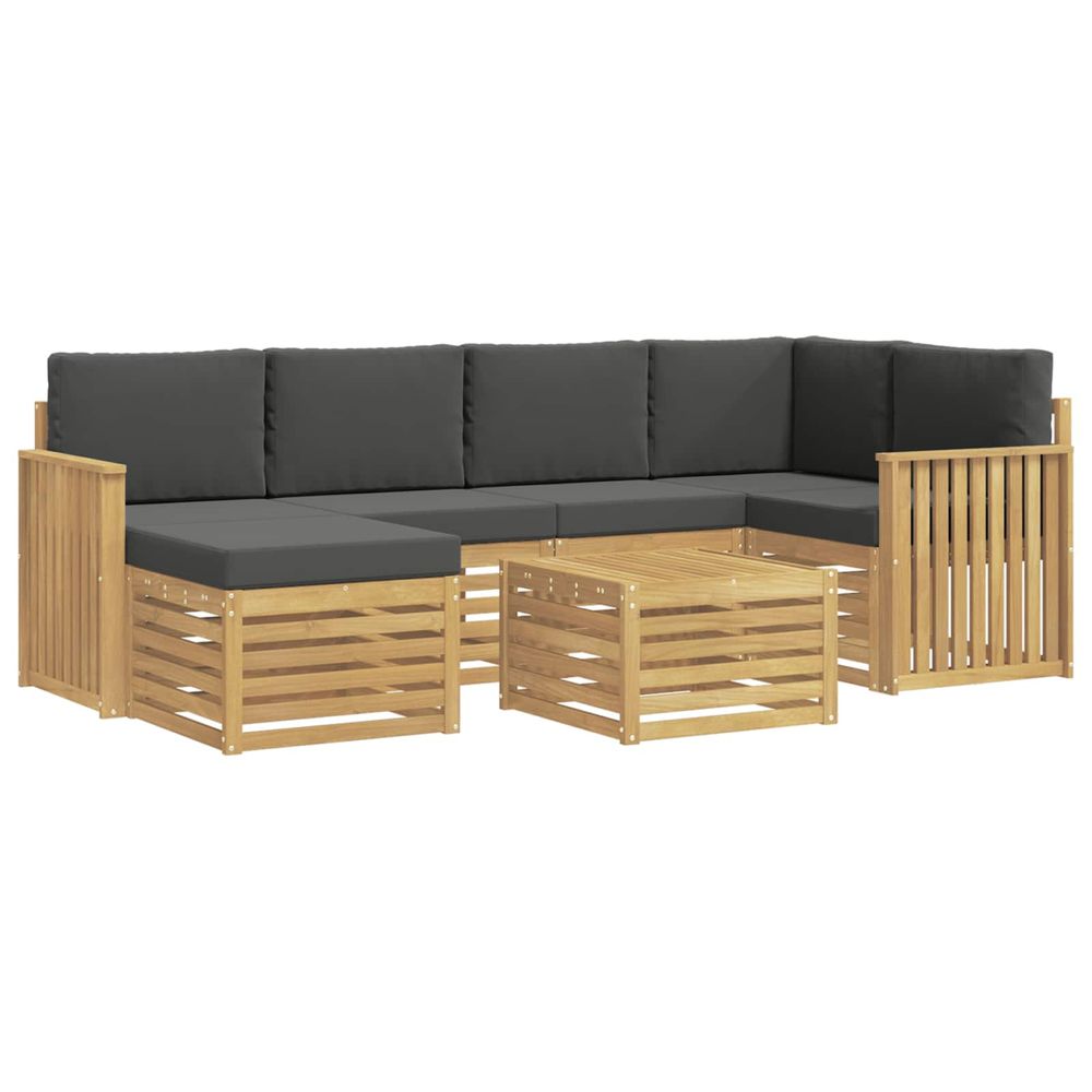 Ensemble de canapés d'extérieur 7 pc blanc et anthracite