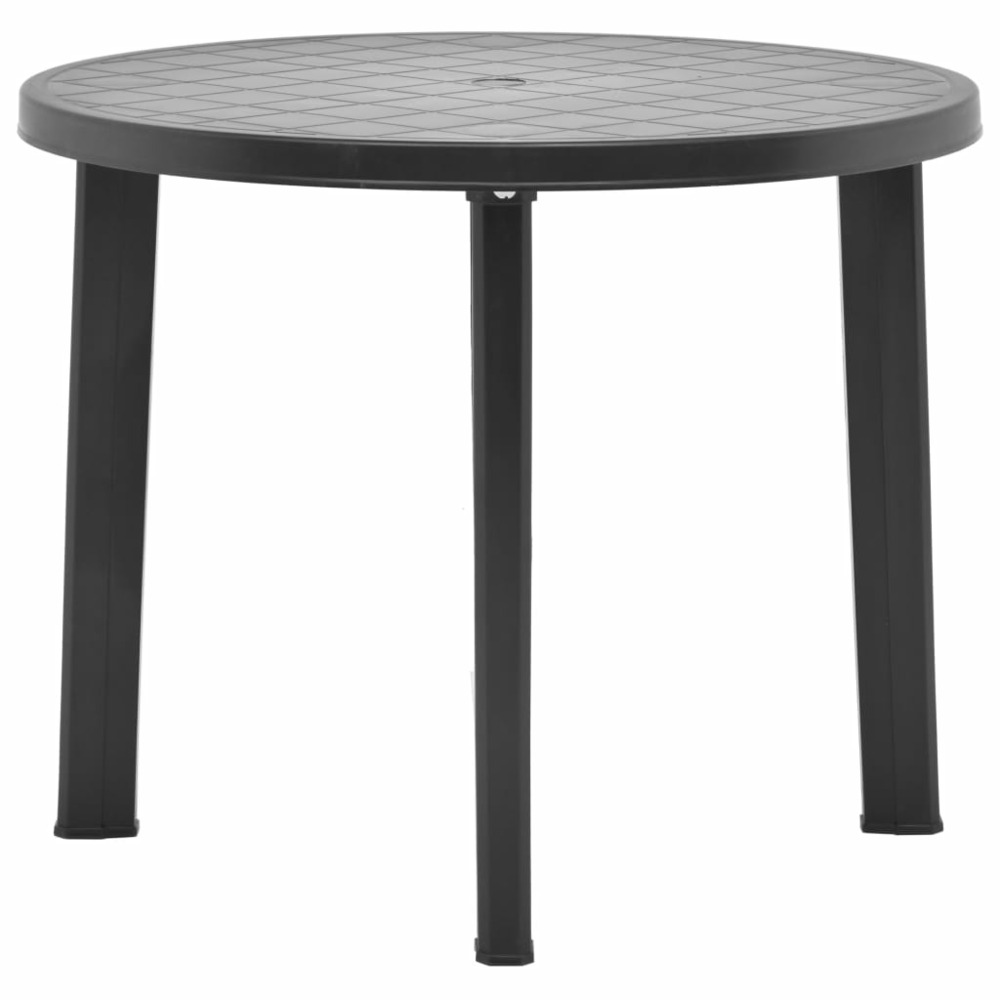 Table de jardin anthracite 89 cm plastique