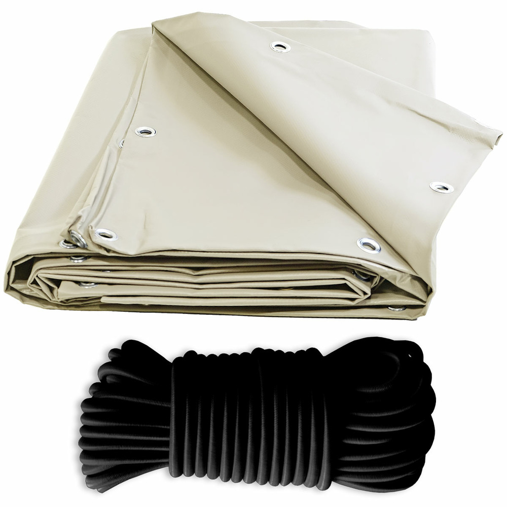 Pack toile pergola ivoire 3x4 m tecplast xp640pr + sandow noir 20m