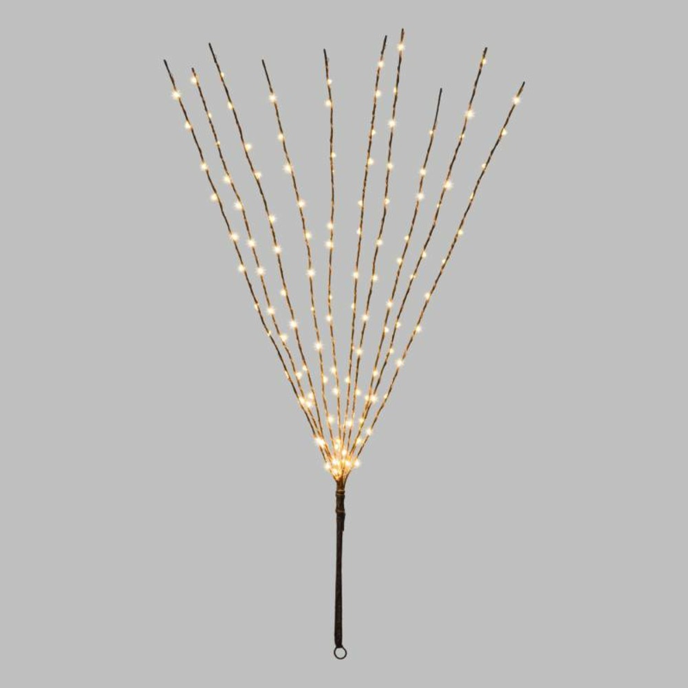 Branche lumineuse h75 cm 120 led blanc chaud tronc marron
