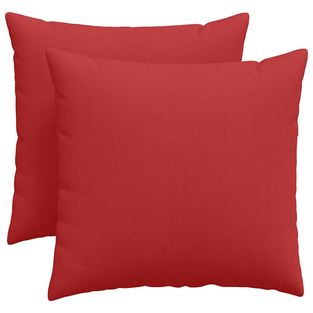 Coussins de canapé 2 pc tissu rouge 50 x 50 cm
